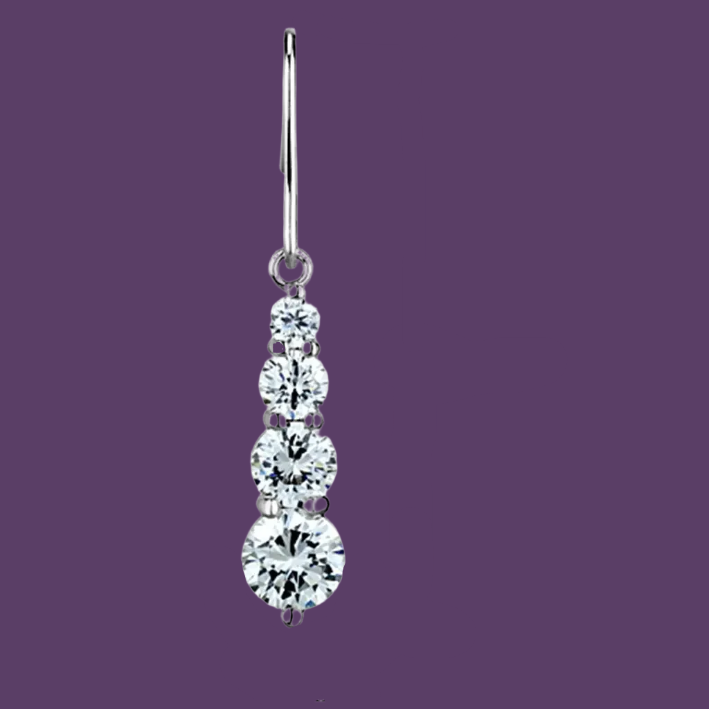 "Teardrop" Cubic Zirconia Earrings
