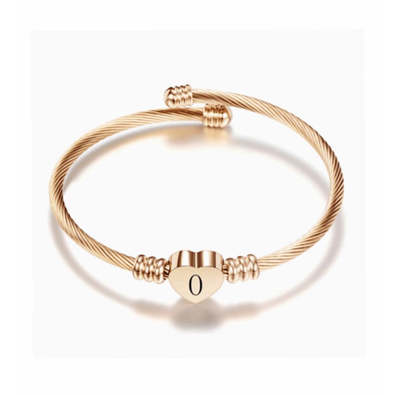 Custom Monogram Heart Bracelet - My Precious Moments