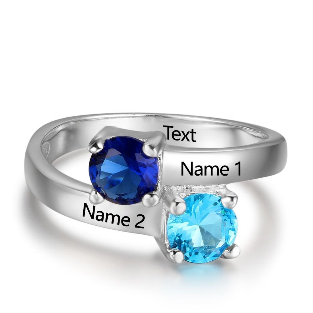 Mother's Personalized Birthstone & Name Ring - My Precious Moments