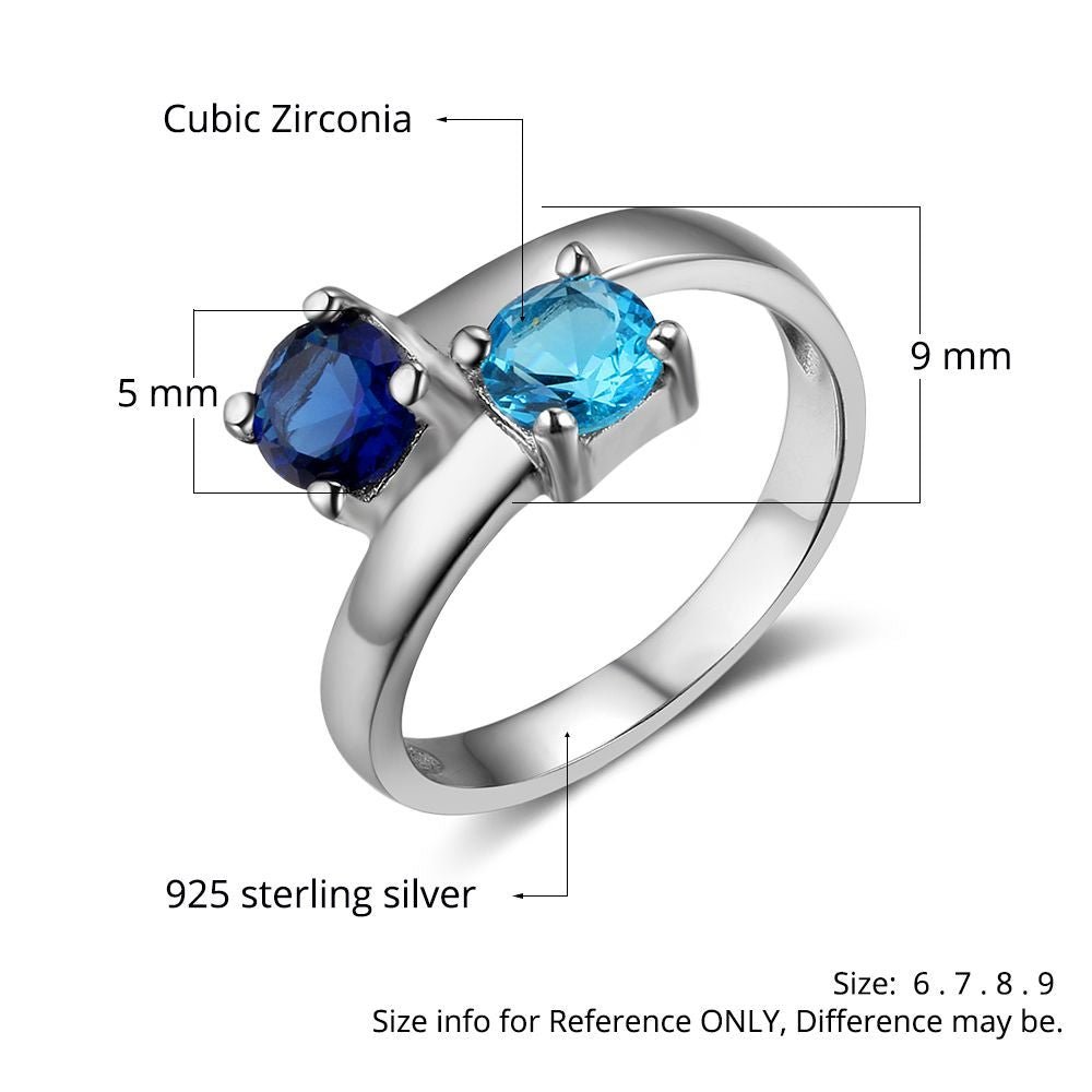Mother's Personalized Birthstone & Name Ring - My Precious Moments
