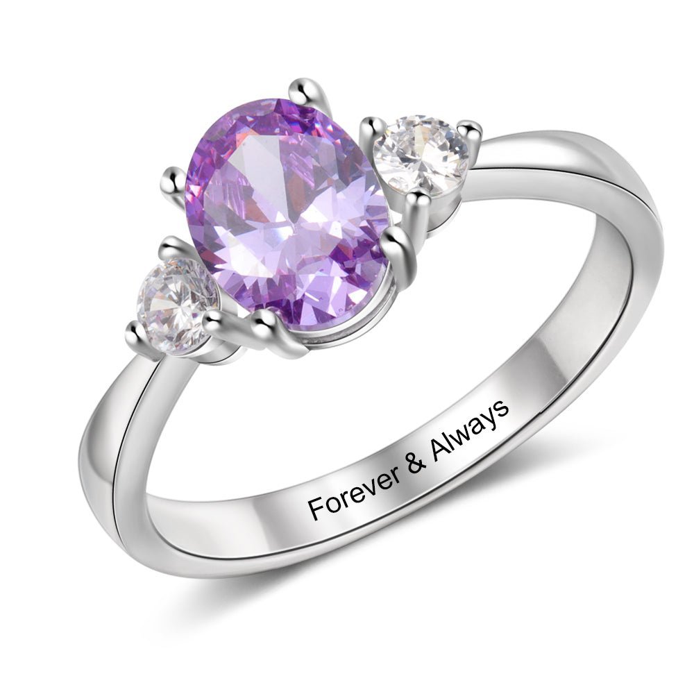Personalized Name & Birthstone Ring - My Precious Moments