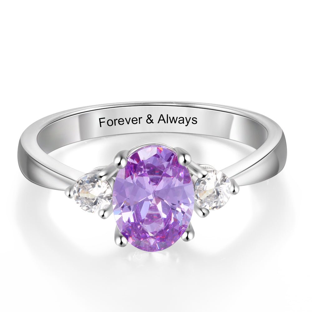 Personalized Name & Birthstone Ring - My Precious Moments