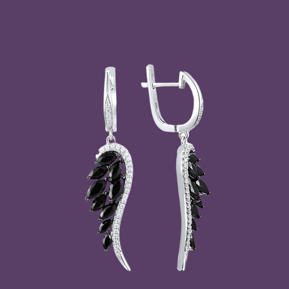 "Wings" Sterling Silver & Cubic Zirconia Earrings & Pendant Set - My Precious Moments