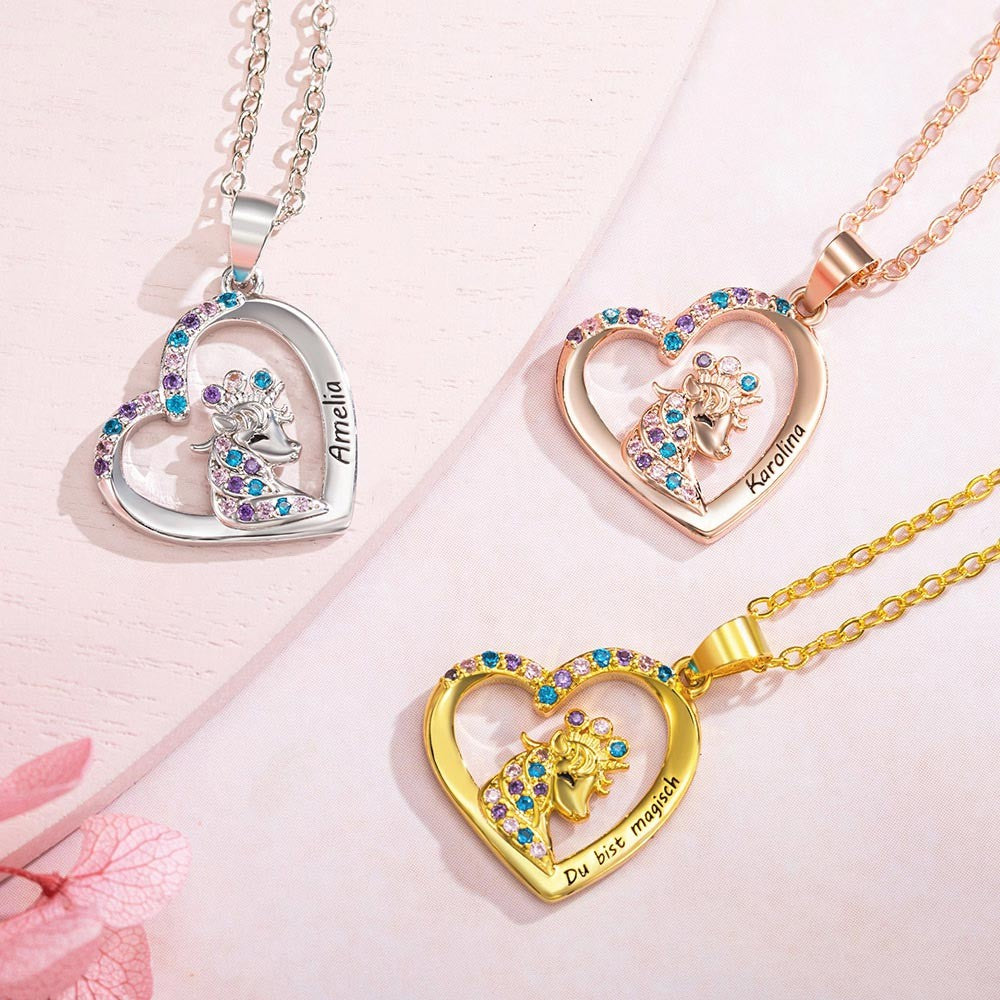 Custom Name Unicorn Jewelry Set