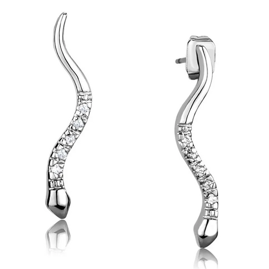"The Snakes" Cubic Zirconia Earrings