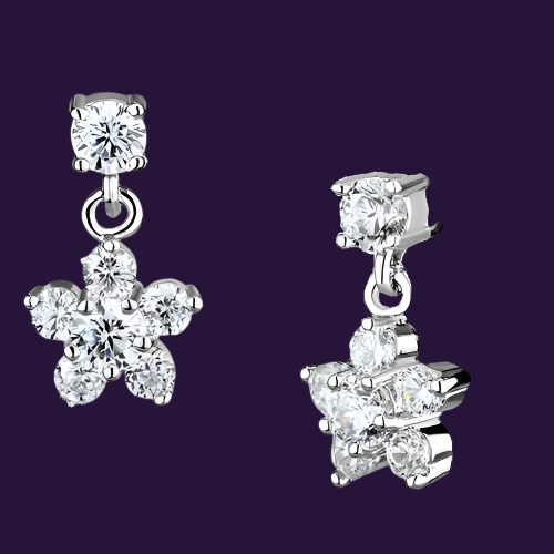 "The Flower" Cubic Zirconia Earrings
