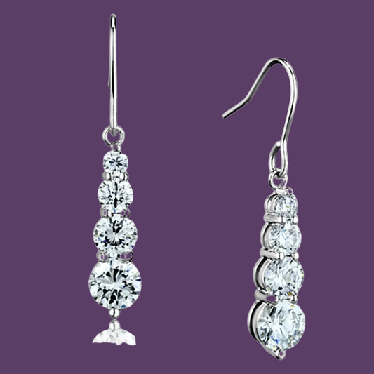 "Teardrop" Cubic Zirconia Earrings