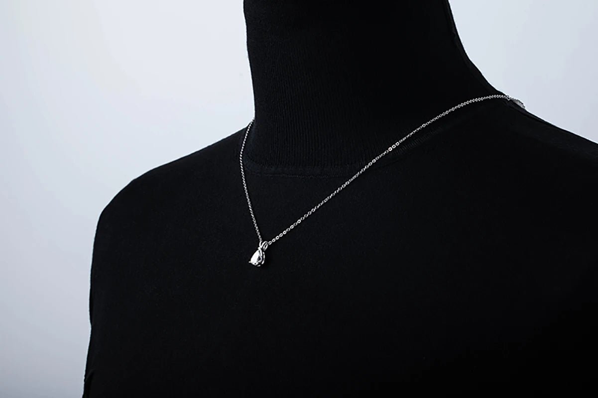 2ct Pear Cut Moissanite Teardrop Pendant Necklace - My Precious Moments