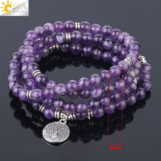 Amethyst Healing Bracelet w/ Charm