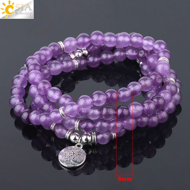 Amethyst Healing Bracelet w/ Charm