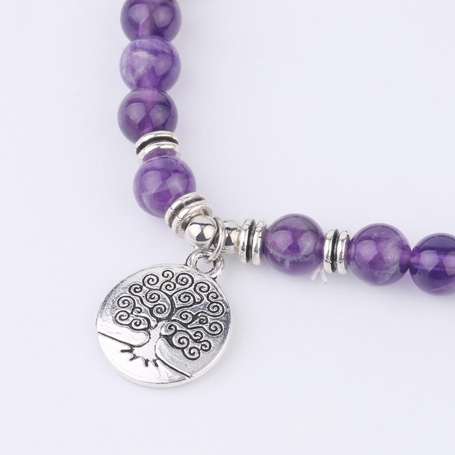 Amethyst Healing Bracelet w/ Charm