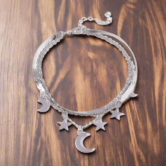 Moon & Star Multilayer Anklet/Bracelet