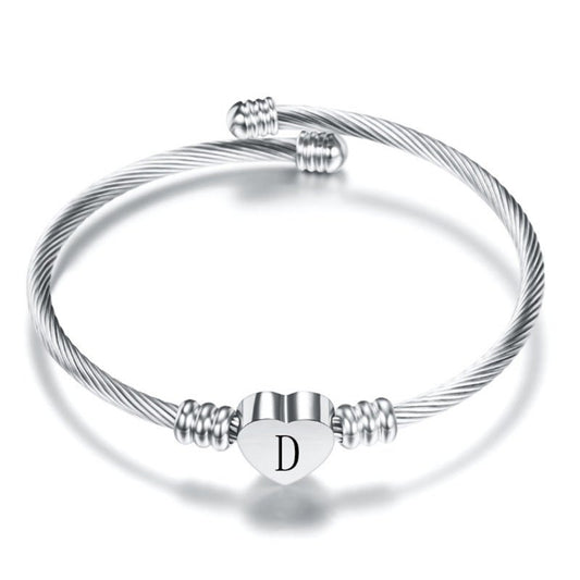 Custom Monogram Heart Bracelet - My Precious Moments