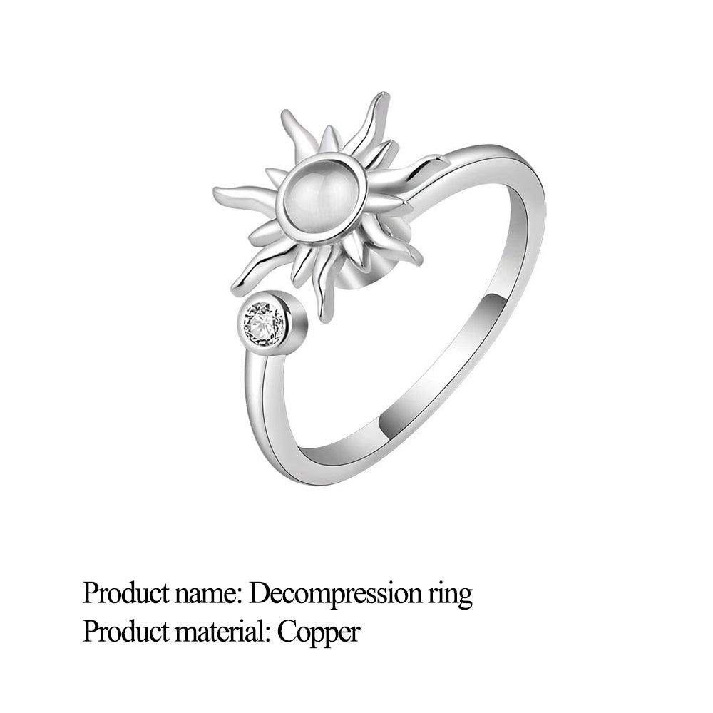 Spinning Sun Adjustable Anxiety Ring - My Precious Moments