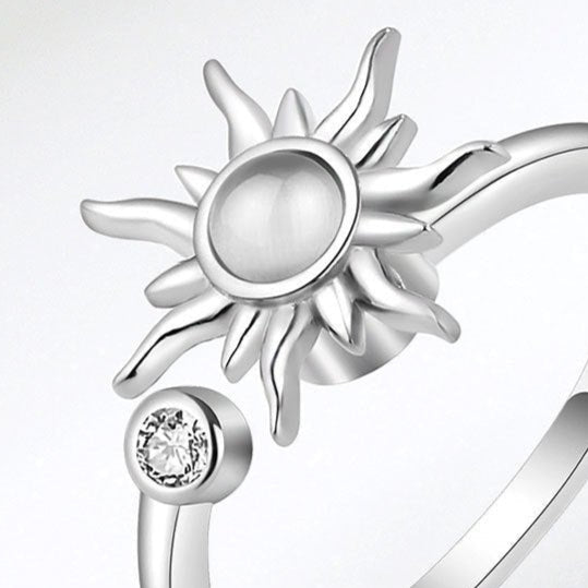 Spinning Sun Adjustable Anxiety Ring - My Precious Moments